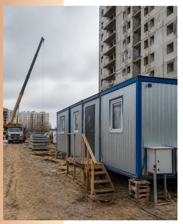 Аренда строительных вагончиков для рабочих в Кимовске